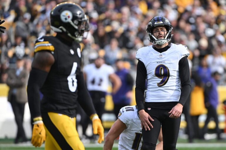 Ravens say they aren’t pondering a kicking change, but Justin Tucker is cause for concern